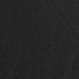 Polyester Stretch Rib Knit Fabric, 260 gsm, 150 cm — Black