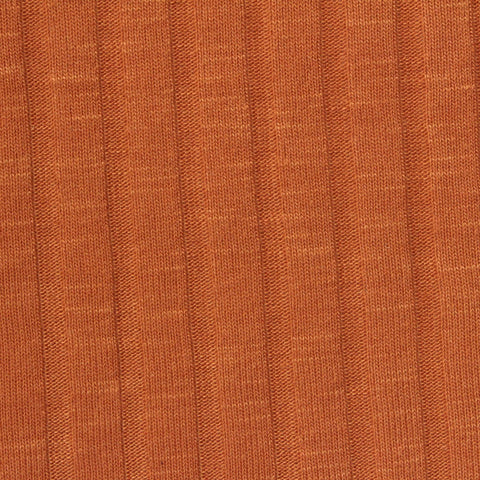 Polyester Viscose Stretch Rib Knit Fabric, 240 gsm, 170 cm — Orange, ref EF-260114