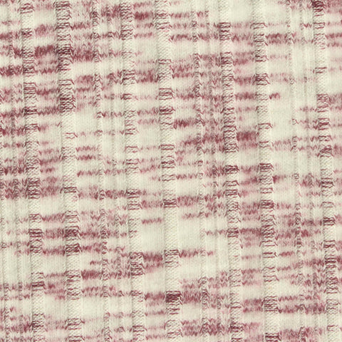 Off-White Marl Rib Knit, Poly-Viscose, 250 gsm