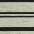 Black Horizontal-Stripe Interlock Knit, Poly-Viscose, 300 gsm