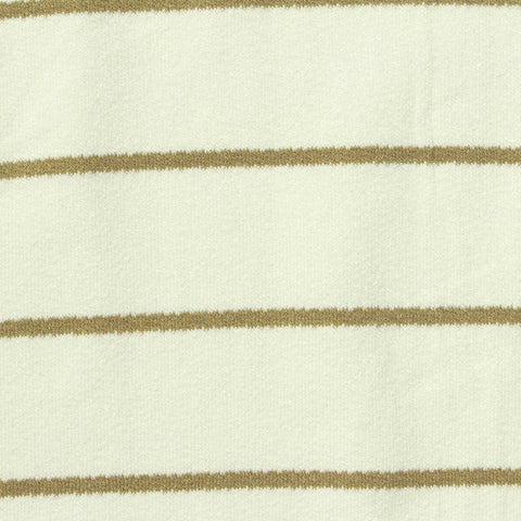 Khaki Horizontal-Stripe Jersey Knit, Viscose