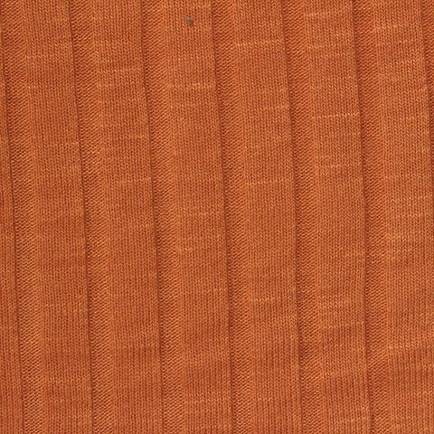 Polyester Stretch Rib Knit Fabric, 230 gsm, 165 cm — Orange