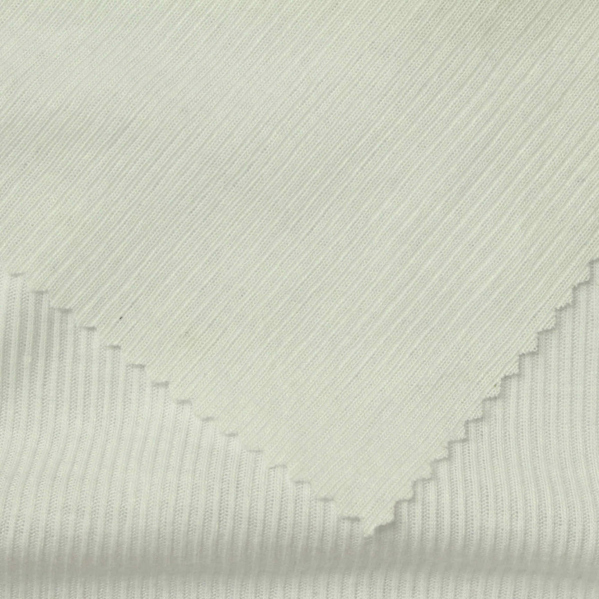 Polyester Viscose Rib Knit Fabric, 160 gsm, 157 cm — White