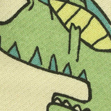 Green Dinosaurs Knit, Cotton-Poly — texture