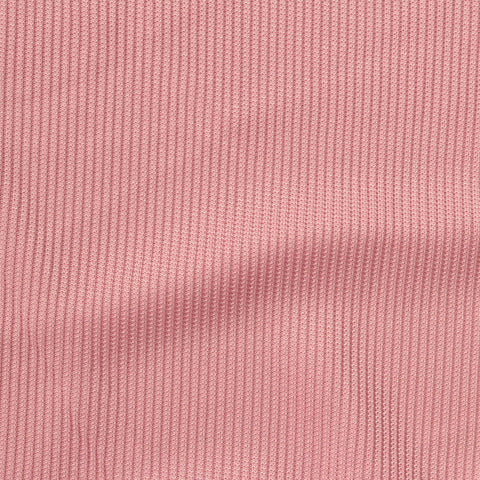 Polyester Stretch Rib Knit Fabric, 300 gsm, 130 cm — Pink