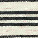 Black Horizontal-Stripe Interlock Knit, Poly-Viscose — texture