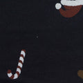 Printed Brushed Cotton Polyester French Terry Fabric, 280 gsm, 185 cm — Navy