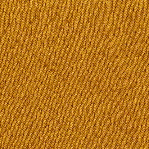 Mustard Marl Interlock Knit, Cotton-Poly