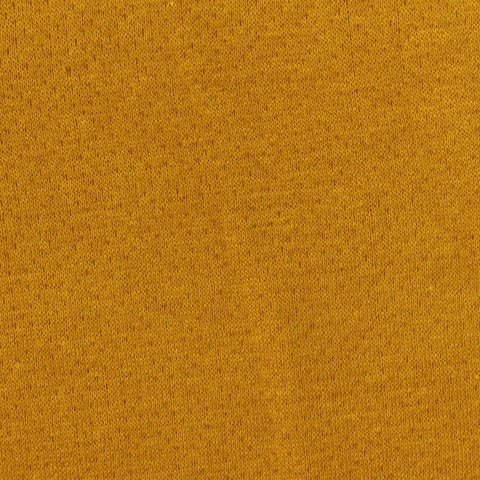 Mustard Marl Interlock Knit, Cotton-Poly
