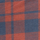 Rust Plaid Interlock Knit, Poly-Viscose