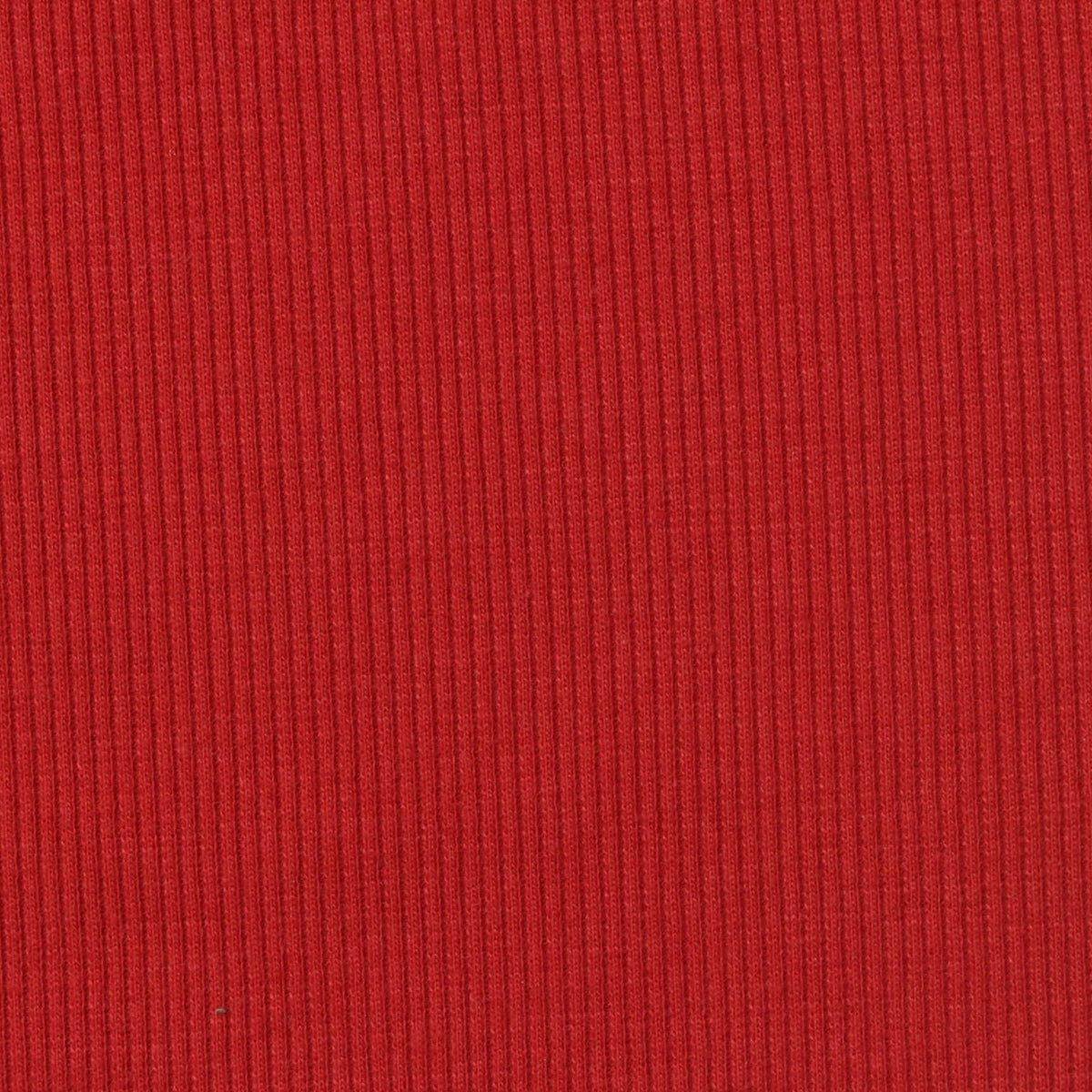 Cotton Polyester Stretch Rib Knit Fabric, 280 gsm, 115 cm — Red