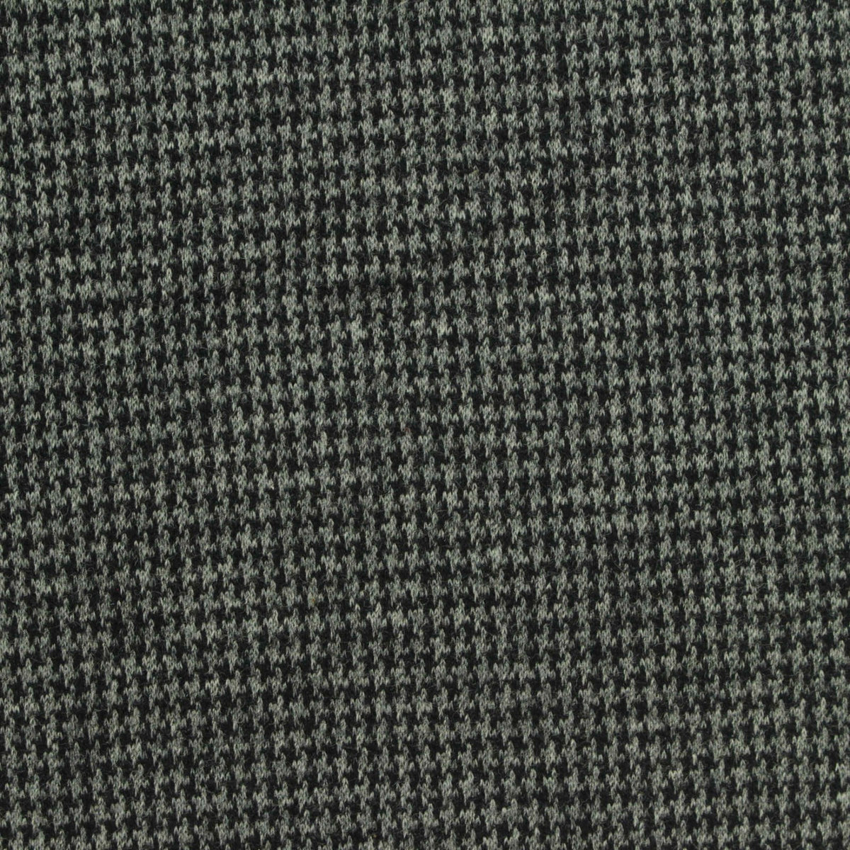 Black Houndstooth Knit, Cotton-Poly