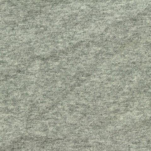 Light Grey Marl Rib Knit, Cotton, 220 gsm