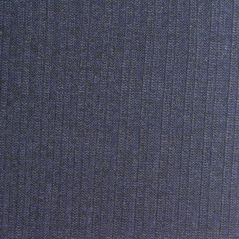 Viscose Polyester Stretch Rib Knit Fabric, 250 gsm, 145 cm — Navy