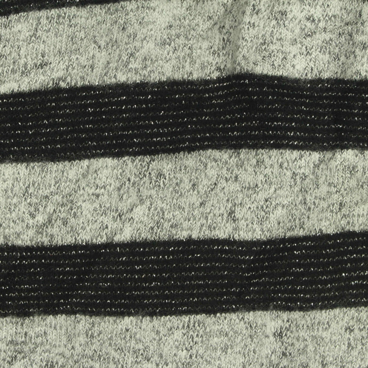 Black Stripes Chunky Knit, Viscose-Poly, 220 gsm