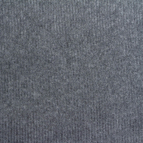 Polyester Stretch Rib Knit Fabric, 240 gsm, 125 cm — Grey