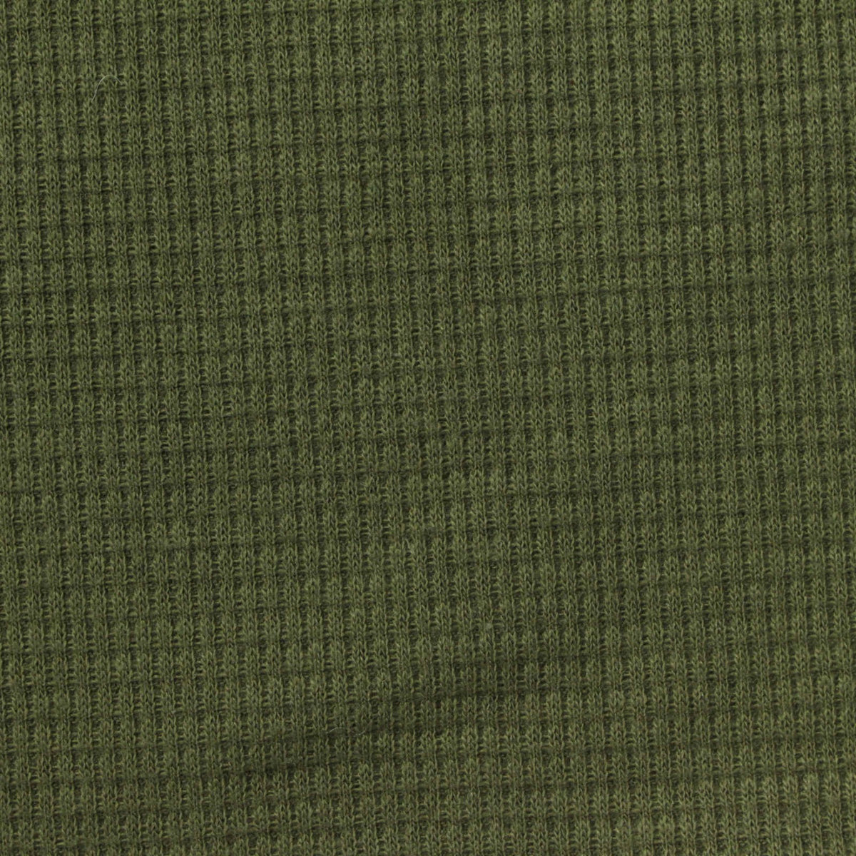 Olive Marl Waffle Knit, Cotton-Poly