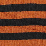 Orange Horizontal-Stripe Rib Knit, Viscose — texture