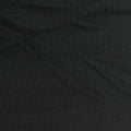 Cotton Polyester Stretch Rib Knit Fabric, 350 gsm, 137 cm — Black