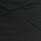 Cotton Polyester Stretch Rib Knit Fabric, 350 gsm, 137 cm — Black