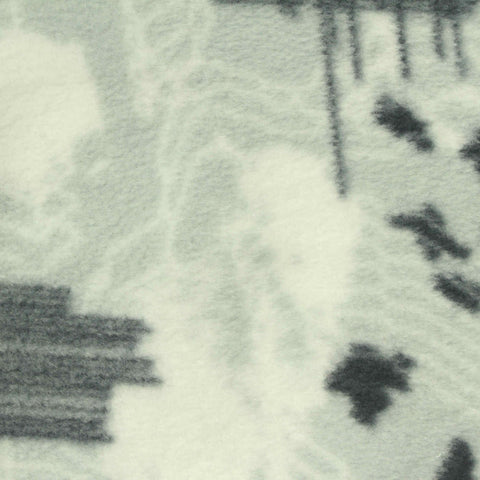 Dark Grey Abstract Fleece, Polyester
