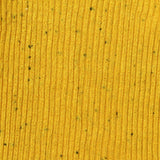 Yellow Marl Rib Knit, Viscose-Poly