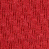 Polyester Cotton Stretch Rib Knit Fabric, 340 gsm, 115 cm — Red — texture