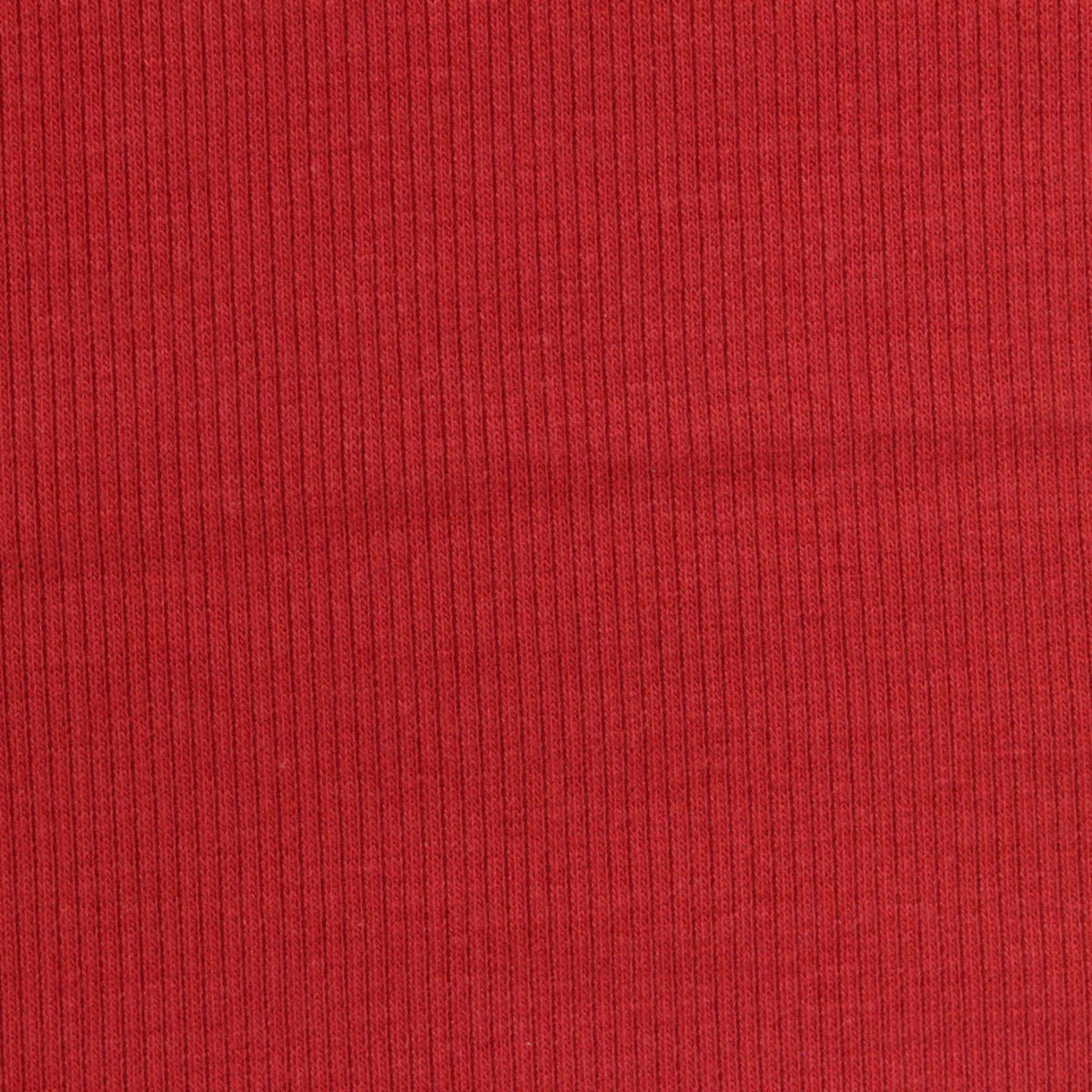 Polyester Cotton Stretch Rib Knit Fabric, 340 gsm, 115 cm — Red