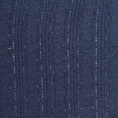 Dark Blue Marl Chunky Knit, Viscose-Poly, 170 gsm