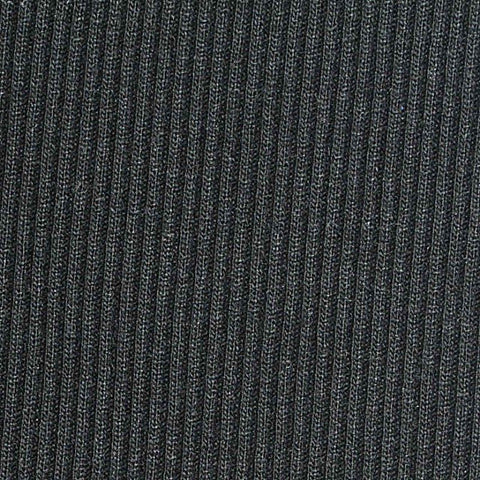 Polyester Cotton Stretch Rib Knit Fabric, 395 gsm, 125 cm — Grey