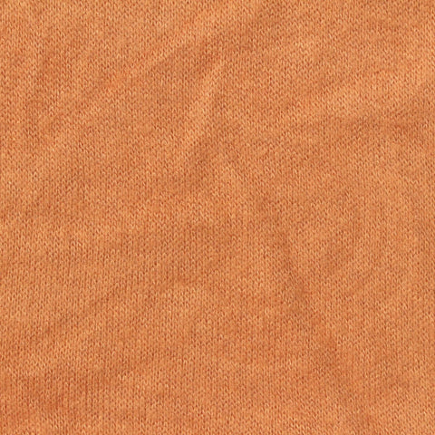 Brushed Viscose Polyester Stretch Chunky Knit Fabric, 170 gsm, 165 cm — Orange