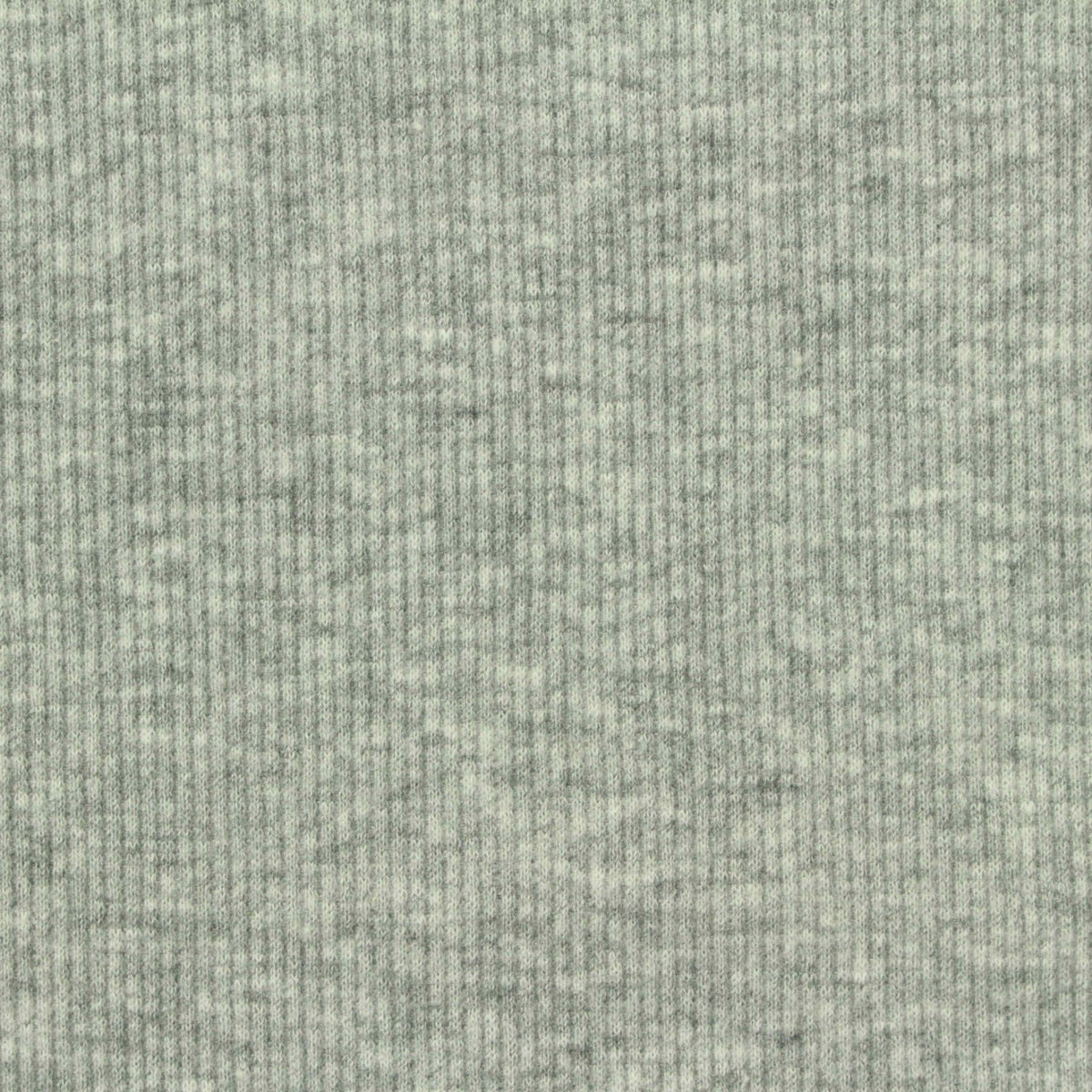 Light Grey Marl Rib Knit, Cotton, 160 gsm, 110 cm