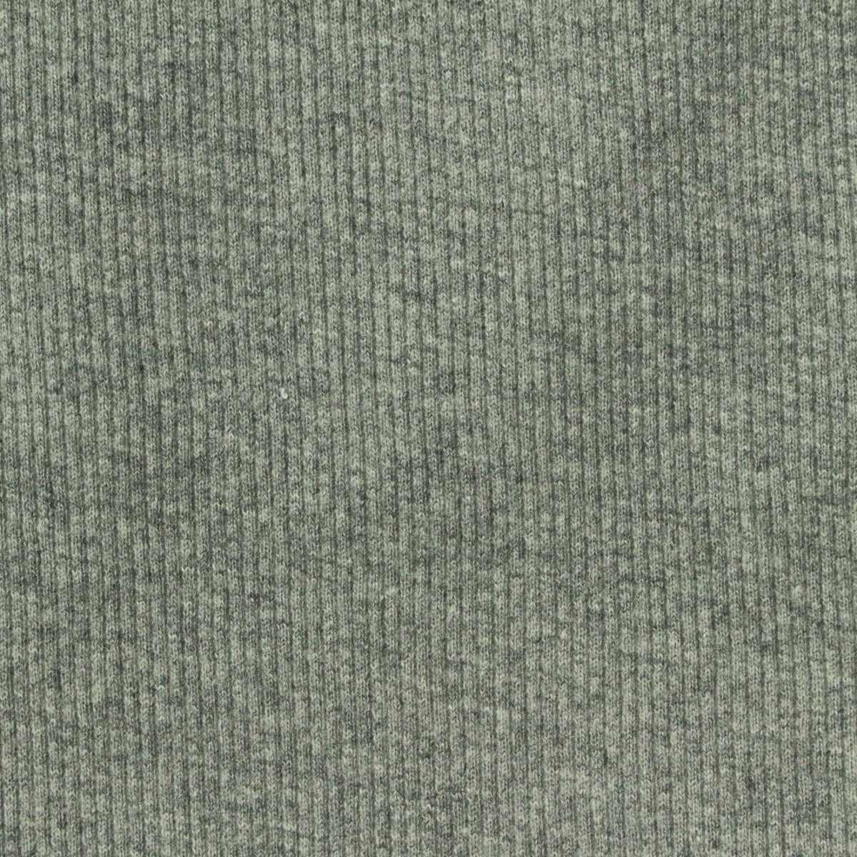 Heathered Green Marl Rib Knit, Cotton