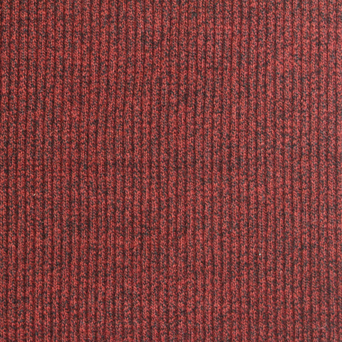 Red Marl Rib Knit, Cotton-Poly, 457 gsm