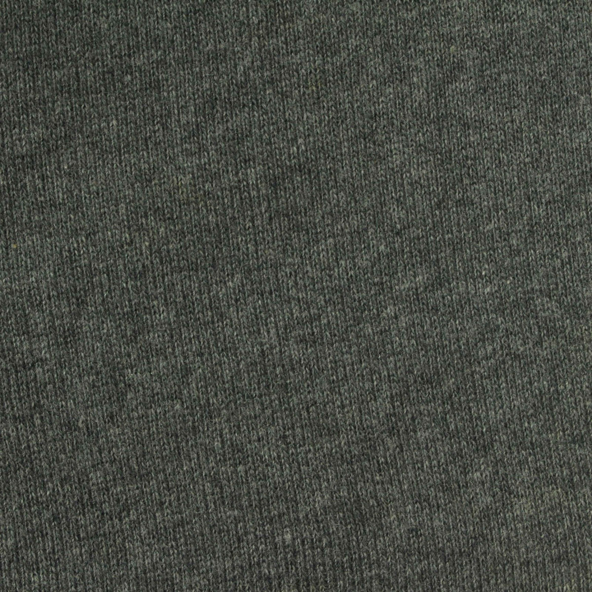 Dark Grey Heathered-Marl Rib Knit, Cotton, 365 gsm
