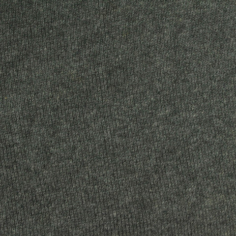Dark Grey Heathered-Marl Rib Knit, Cotton, 365 gsm
