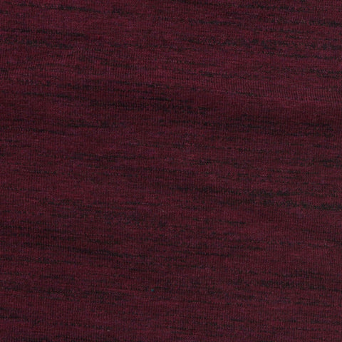 Dark Red Marl Jersey Knit, Cotton-Poly, 195 gsm