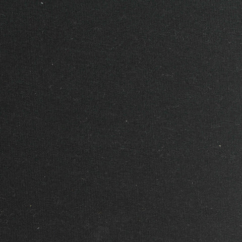 Brushed Polyester Viscose Stretch French Terry Fabric, 247 gsm — Black