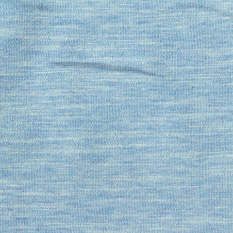 Light Blue Marl Jersey Knit, Cotton-Poly, 164 gsm