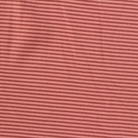 Red Horizontal-Stripe Jersey Knit, Polyester, 142 gsm