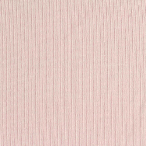 Polyester Cotton Blend Rib Knit Fabric, 340 gsm — Pink