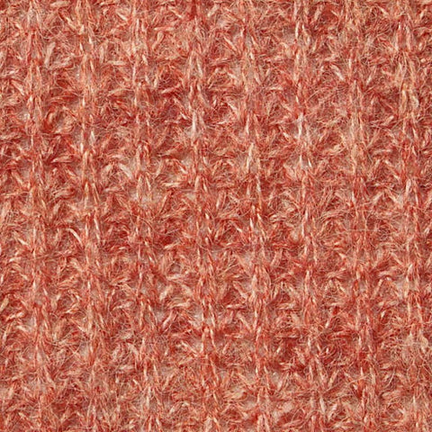 Terracotta Marl Pointelle Knit, Polyester