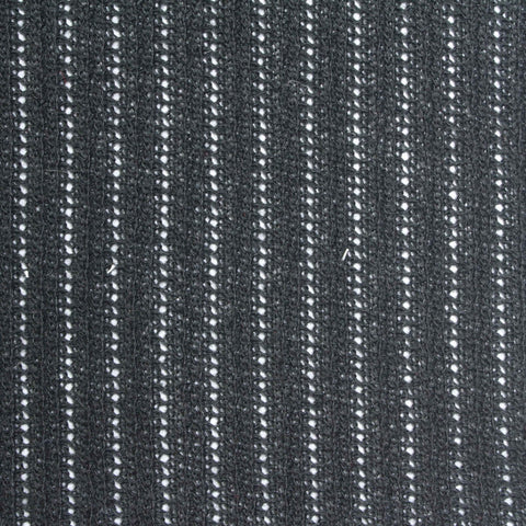 Dark Grey Openwork-Stripe Pointelle Knit, Polyester