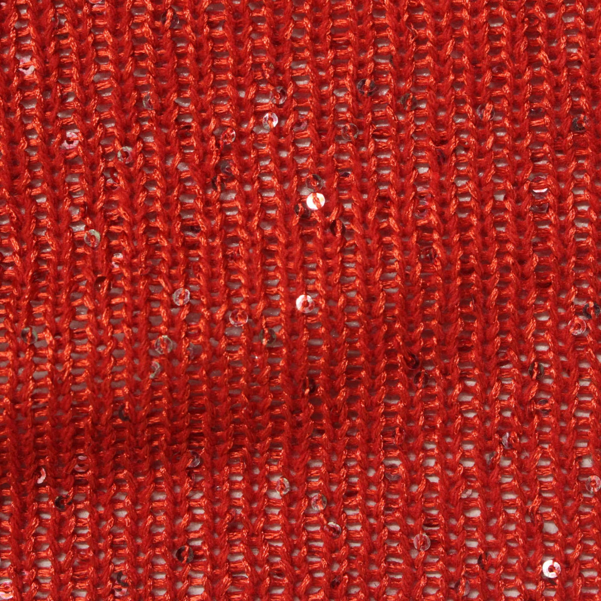 Silver Sequins Pointelle Knit, Polyester