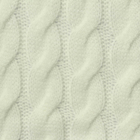 Cream Tone-on-Tone Pointelle Knit, 340 gsm