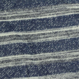 Blue Horizontal-Stripe French Terry, Poly-Cotton