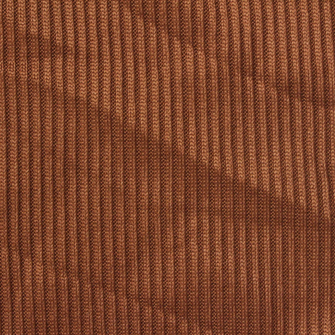 Brushed Polyester Stretch Chunky Knit Fabric, 240 gsm — Brown