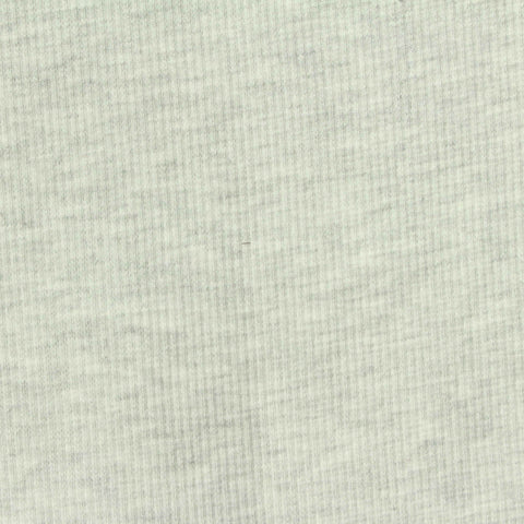 Light Grey Heathered-Marl Rib Knit, Cotton, 450 gsm