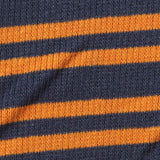 Orange Horizontal-Stripe Rib Knit, Cotton-Poly — texture