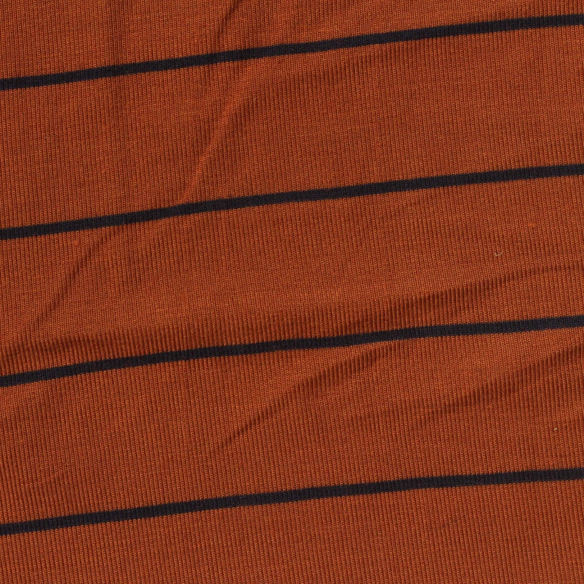 Orange Horizontal-Stripe Jersey Knit, Viscose, 185 gsm